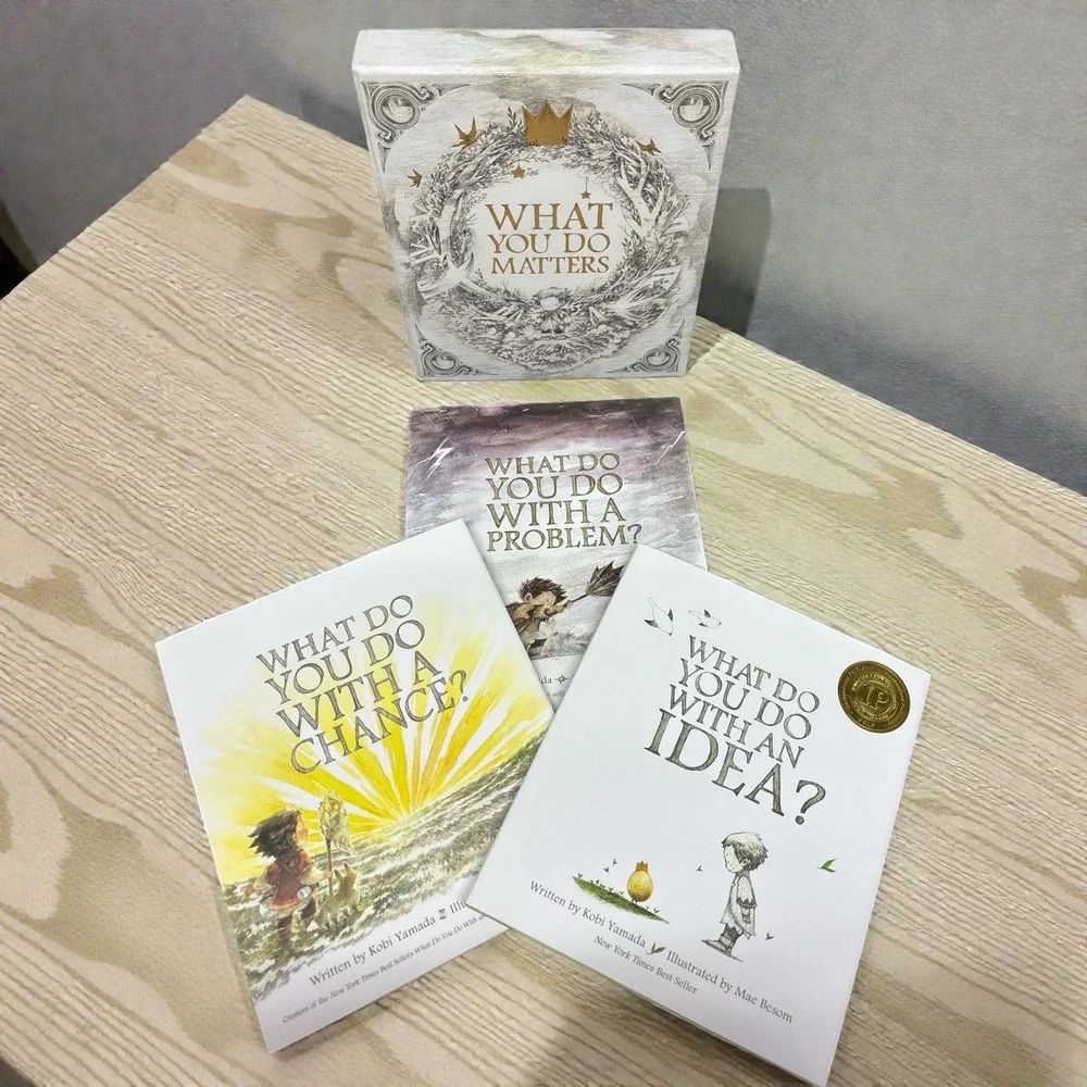 Kobi Yamada Lot of 3 Hardcover Books + Slipcover‎ Case – Idea, Problem, Chance